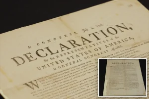 Uncommon copy of Declaration of Independence discovered in documents from seized US vessel by UK National Archives