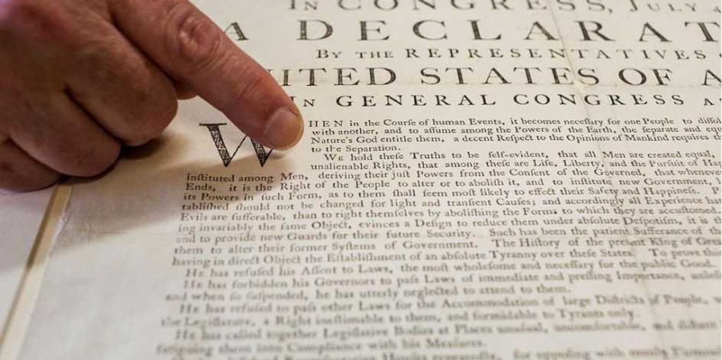 Unusual copy of the Declaration of Independence is exhibited &mdash; 250 years after it was intercepted by the British