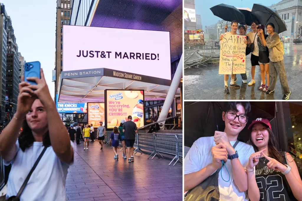 Visitors unexpectedly witness Taylor Swift and Travis Kelce's wedding at MSG in a memorable NYC experience