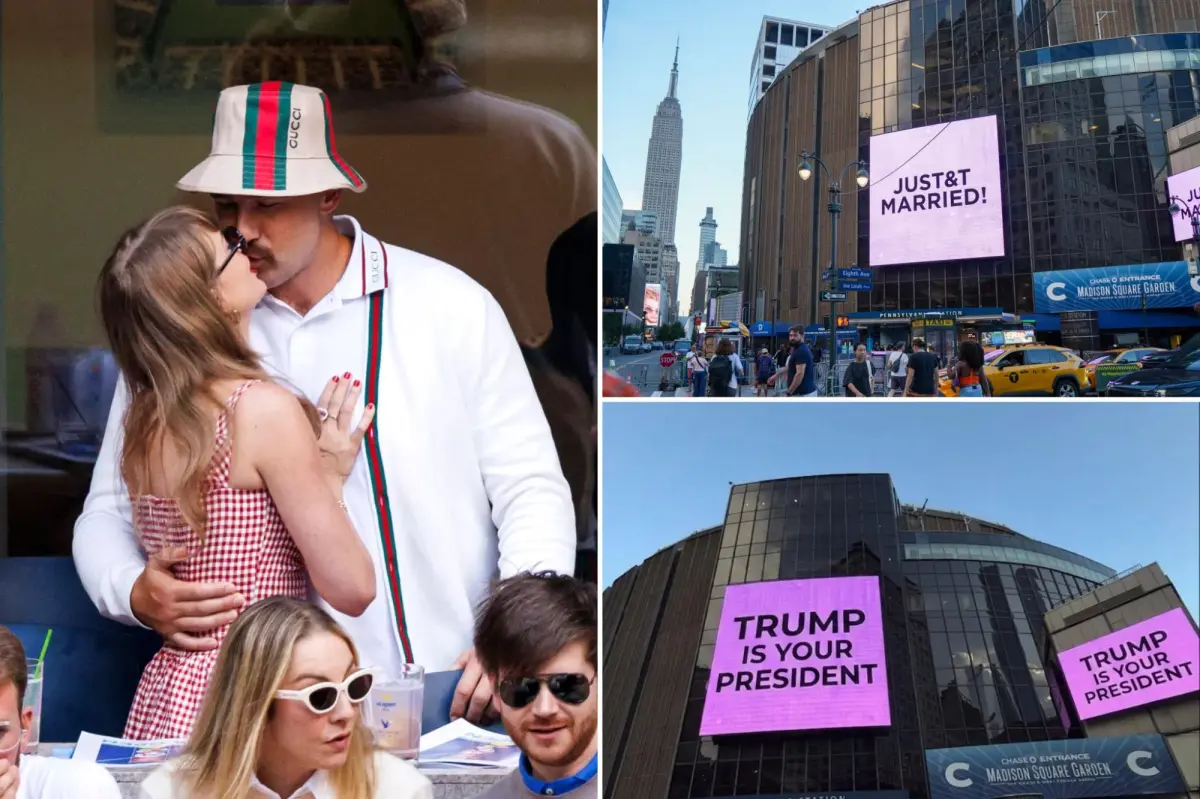 White House playfully imitates Taylor Swift and Travis Kelce's MSG marriage announcement