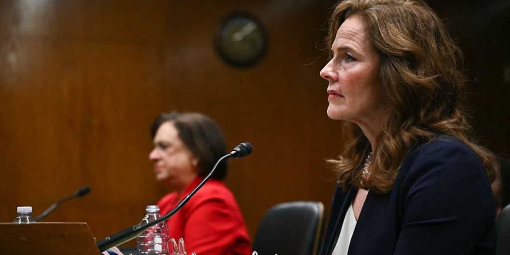 A bulletproof vest does not shape Amy Coney Barrett’s legal philosophy.