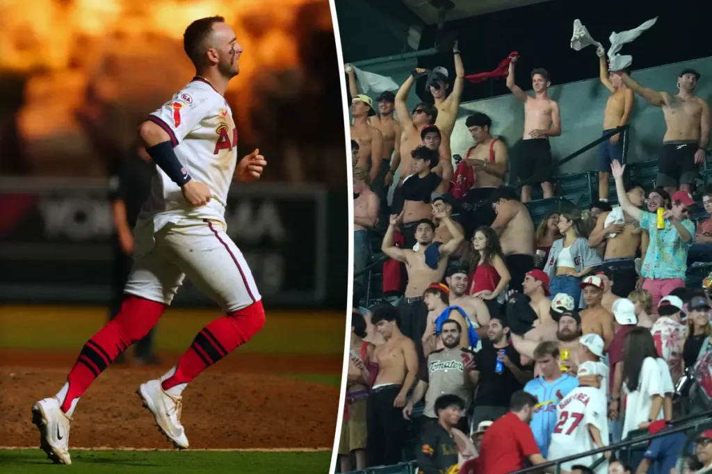 Angels fans elevate their tarp game in thrilling walk-off victory