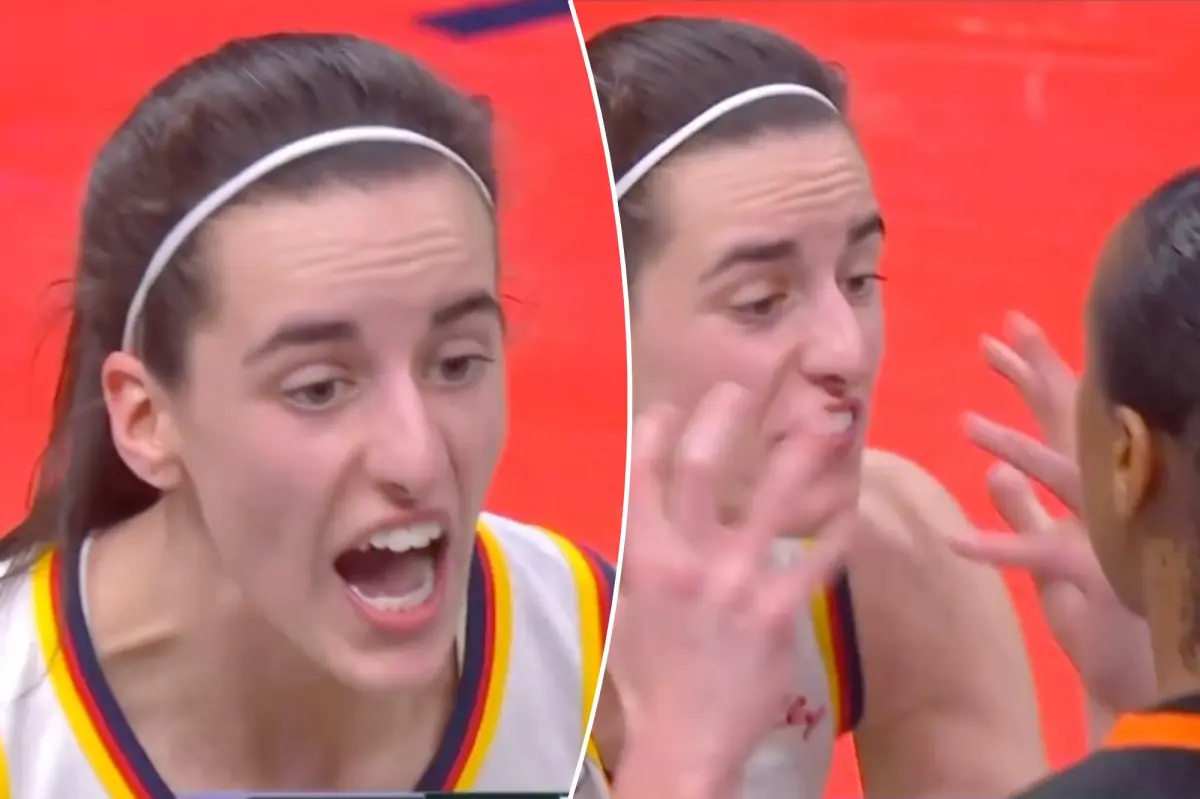 Angry Caitlin Clark confronts referee over missed foul call