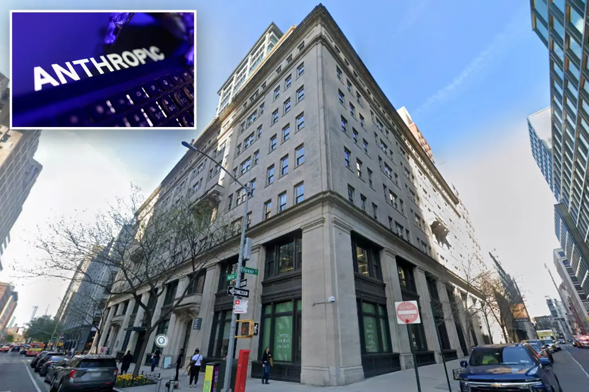 Anthropic rents a new office in NYC, plans to double its local staff by year's end.