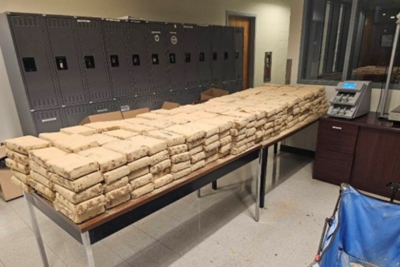 Authorities estimate $20 million in cocaine found concealed in the floorboards of a flatbed trailer taken at the California-Mexico border.
