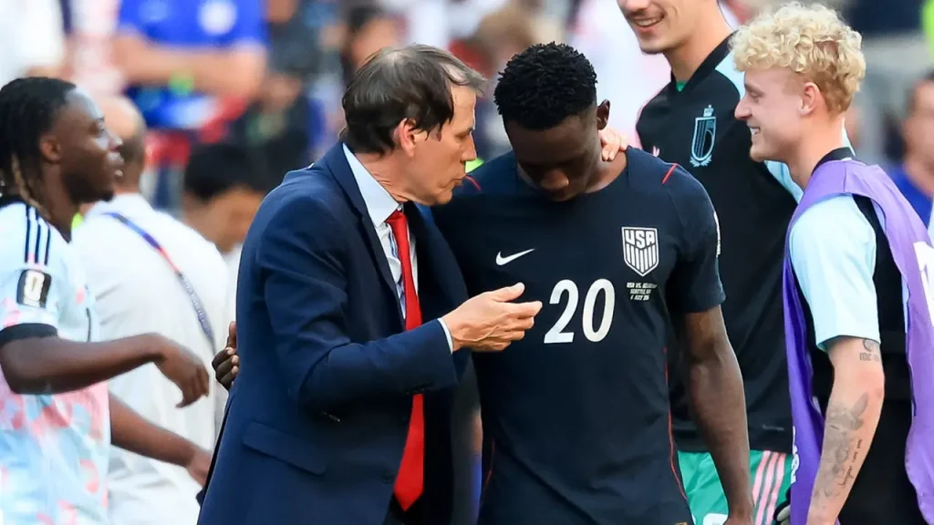Belgium coach appreciates Folarin Balogun's thoughtful reaction following red card incident: 'I truly admired that'