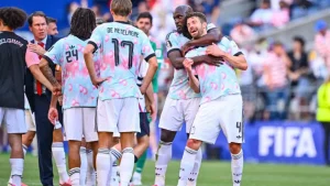 Belgium humbles Team USA before celebrating with Trump's signature dance after scoring their fourth goal.