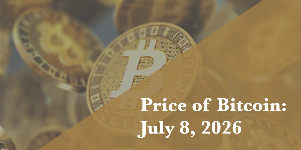 Bitcoin price update for July 8, 2026