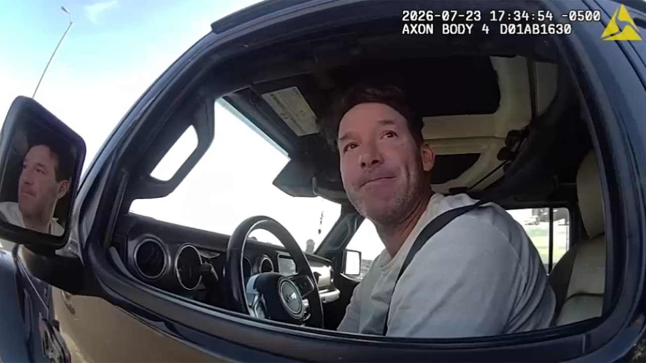 Bodycam footage reveals Tony Romo in a dispute with an officer during his DUI arrest.