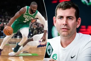 Brad Stevens acknowledges that salary cap issues led to the surprising trade of Jaylen Brown by the Celtics.