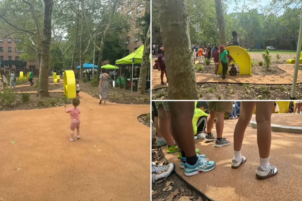 Brooklyn housing complex reveals a playground created from 450,000 wine and champagne corks
