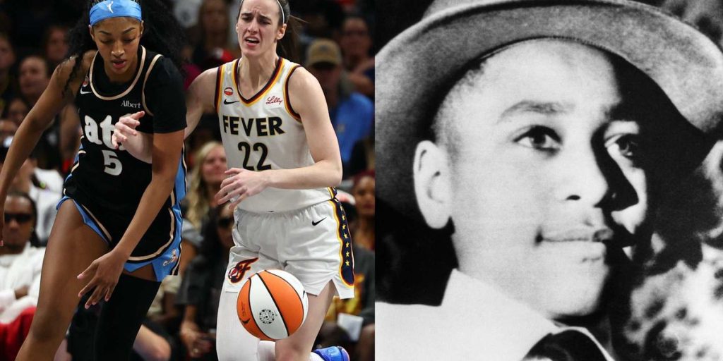 Caitlin Clark allegedly endangers the lives of black lesbians, according to a writer who references the Emmett Till lynching.