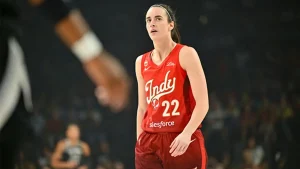 Caitlin Clark sets WNBA record as Fever defeat defending champion Aces in Las Vegas