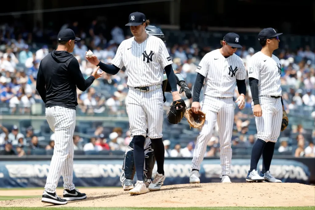 Cam Schlittler of the Yankees felt discouraged after his brief performance in the loss to the Dodgers.