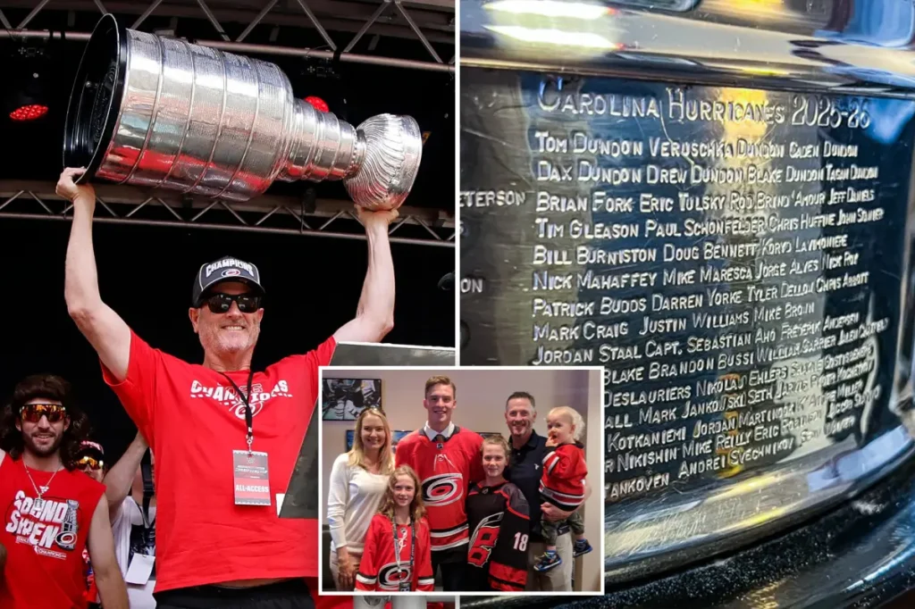 Carolina Hurricanes owner Tom Dundon criticized for adding his family's names to the Stanley Cup