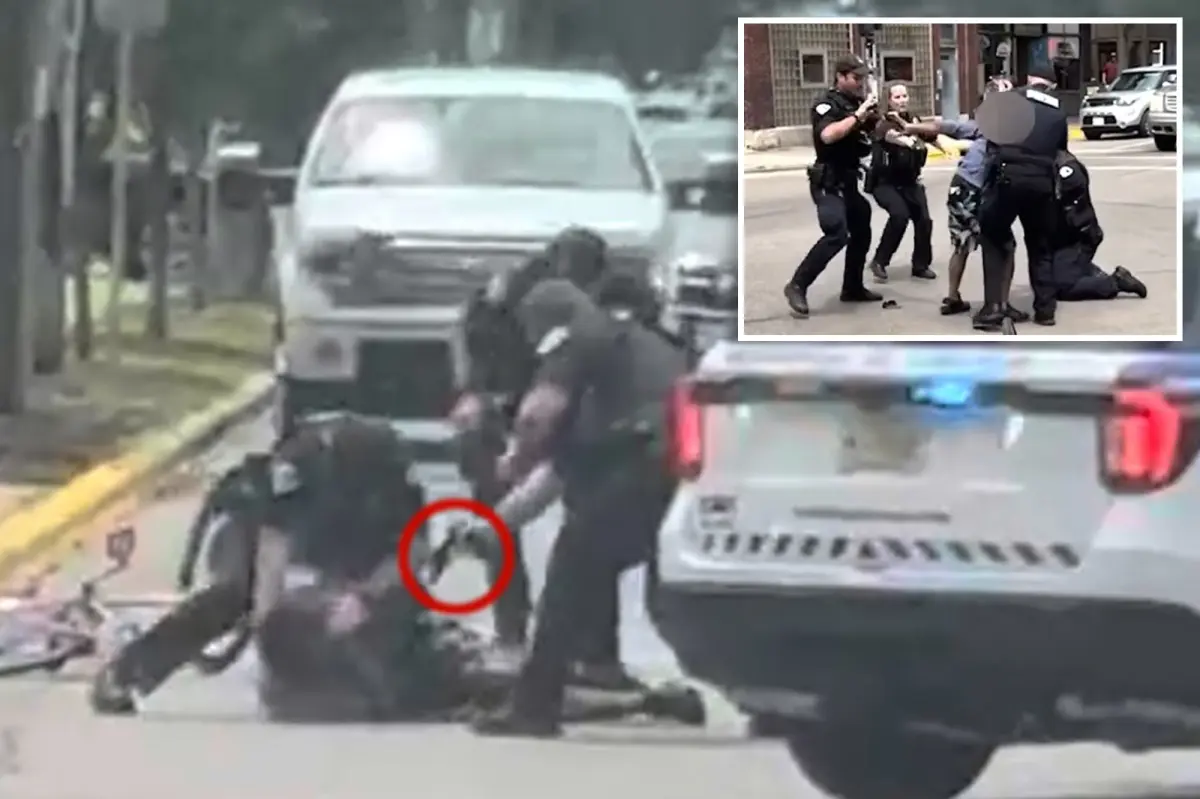 Disturbing footage captures the moment a Wisconsin officer fatally shoots a man who attacked him with a knife during a confrontation.