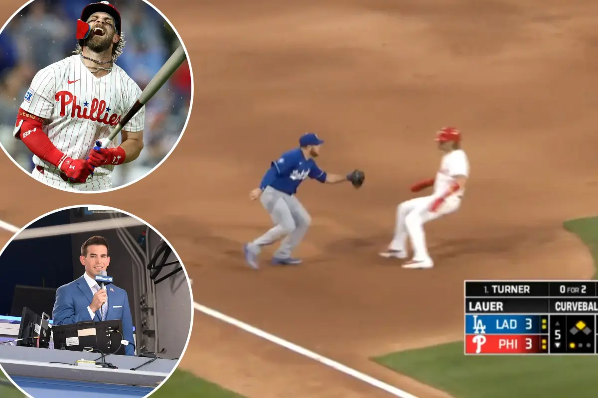 Dodgers commentators shocked by Phillies' ongoing baserunning mistakes: 'What are they doing?'