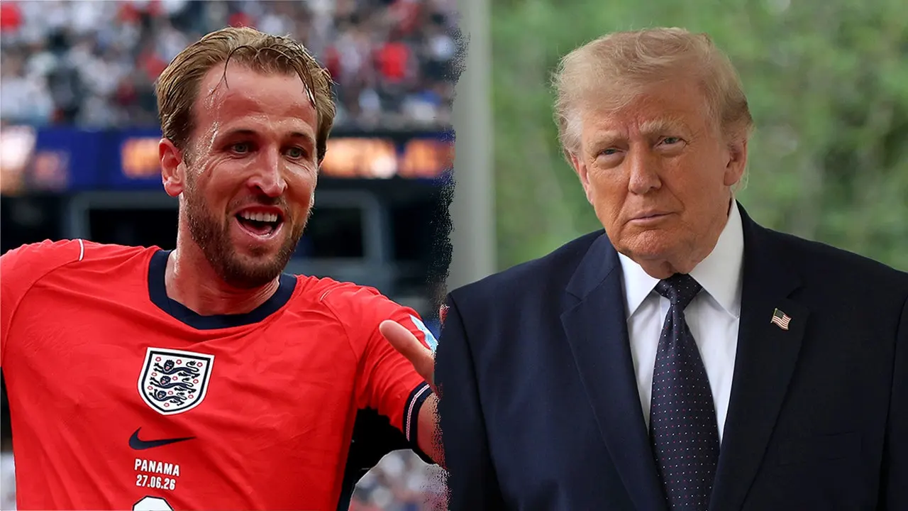 English soccer player Harry Kane describes playing golf with Trump as an unusual experience.
