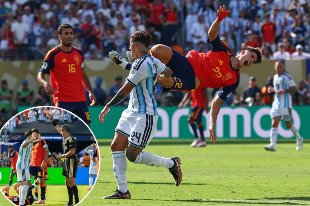 Enzo Fernandez from Argentina is blamed for the World Cup final following his red card.