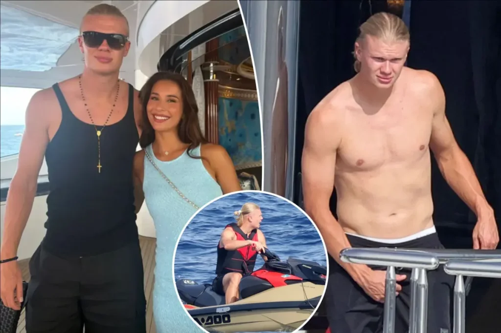 Erling Haaland and his girlfriend spend a day on a private yacht following the World Cup.