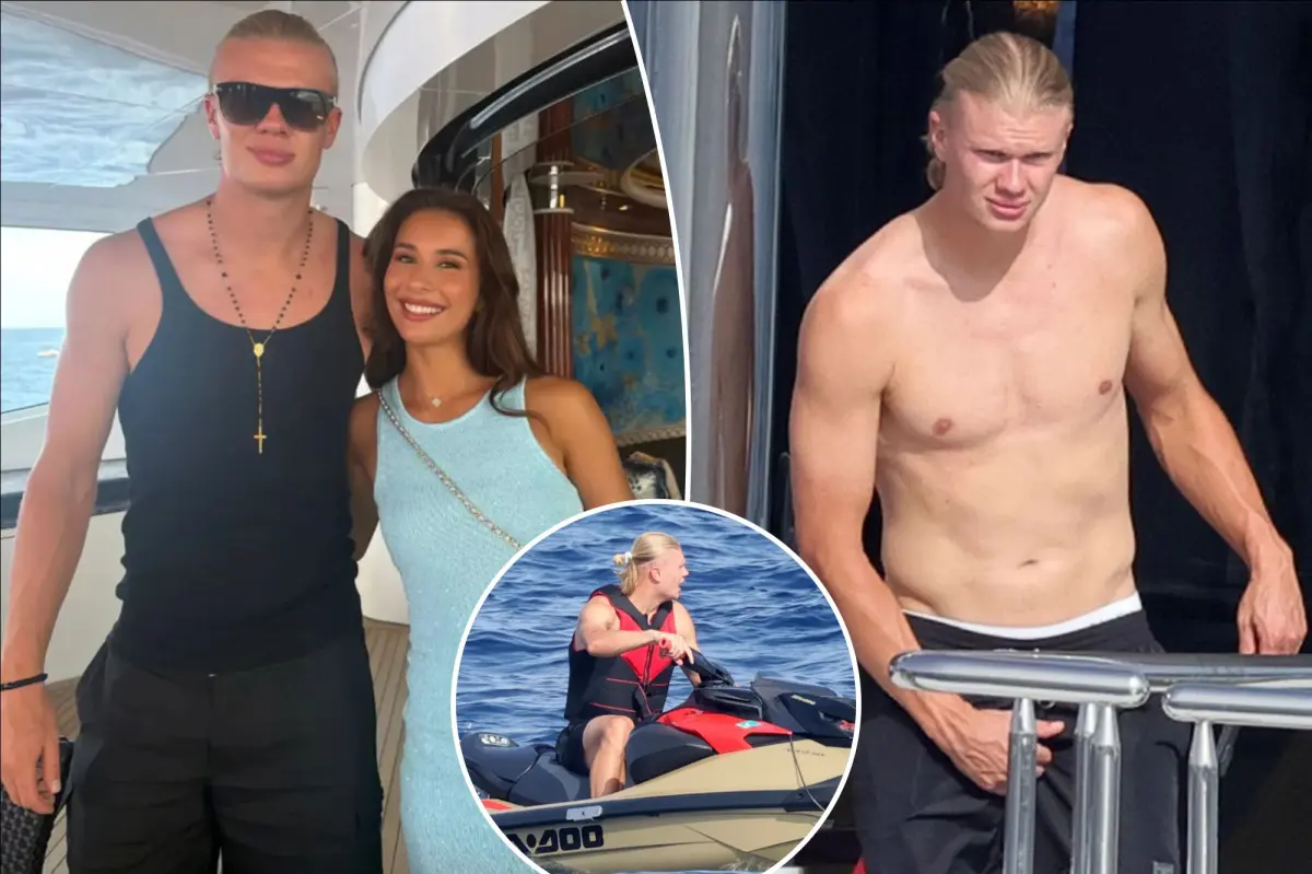 Erling Haaland and his girlfriend spend a day on a private yacht following the World Cup.