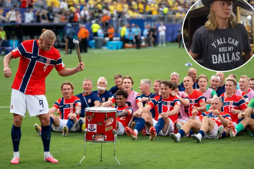 Erling Haaland from Norway enjoys his time in America while emerging as a standout star at the World Cup.