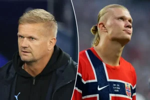 Erling Haaland's father criticizes the referee following Norway's World Cup defeat to England.