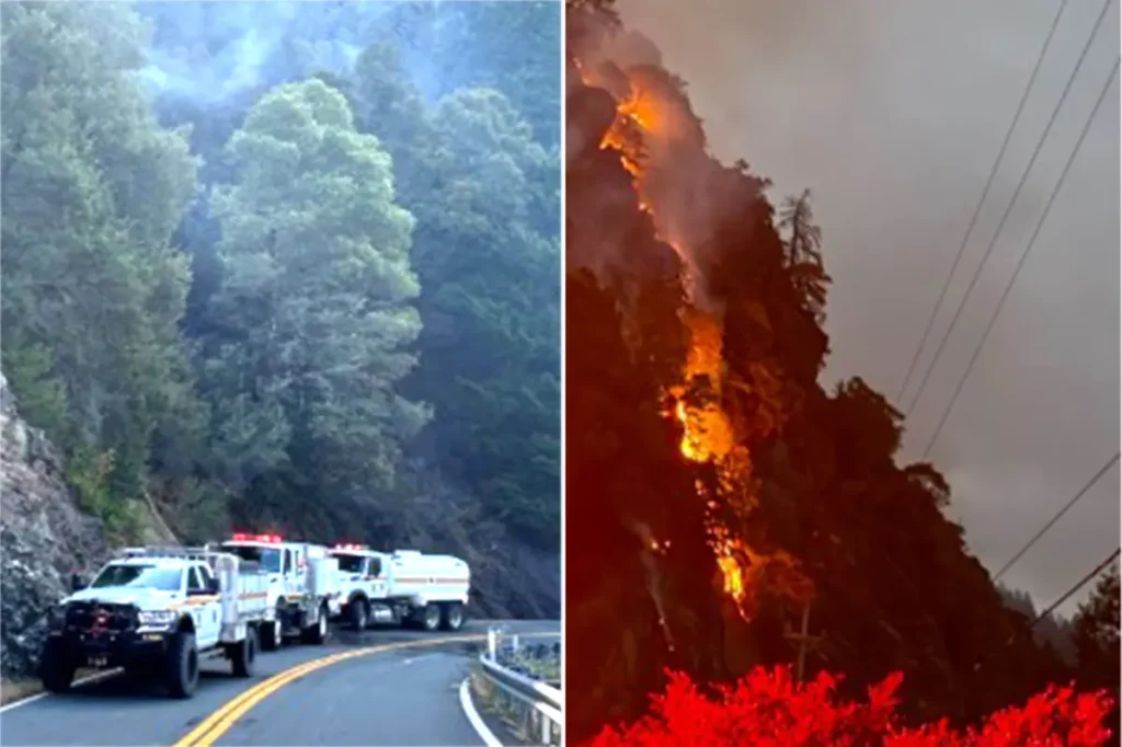 Evacuation alerts as a blaze tests Northern California firefighters