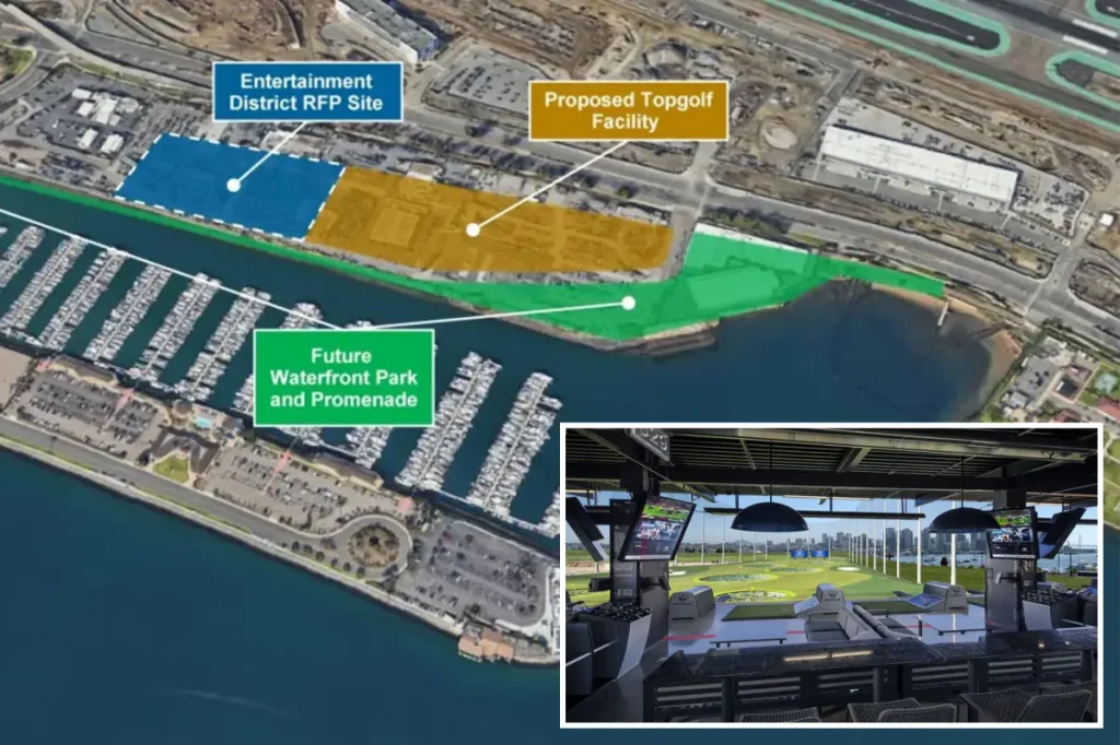 Extensive plans to turn a bustling California harbor into a large entertainment center
