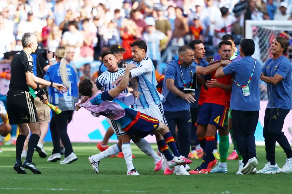 FIFA looking into violent Argentina-Spain clash after World Cup final
