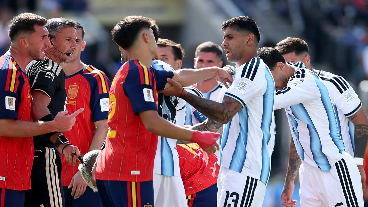 FIFA looks into the fight during the World Cup final between Spain and Argentina.
