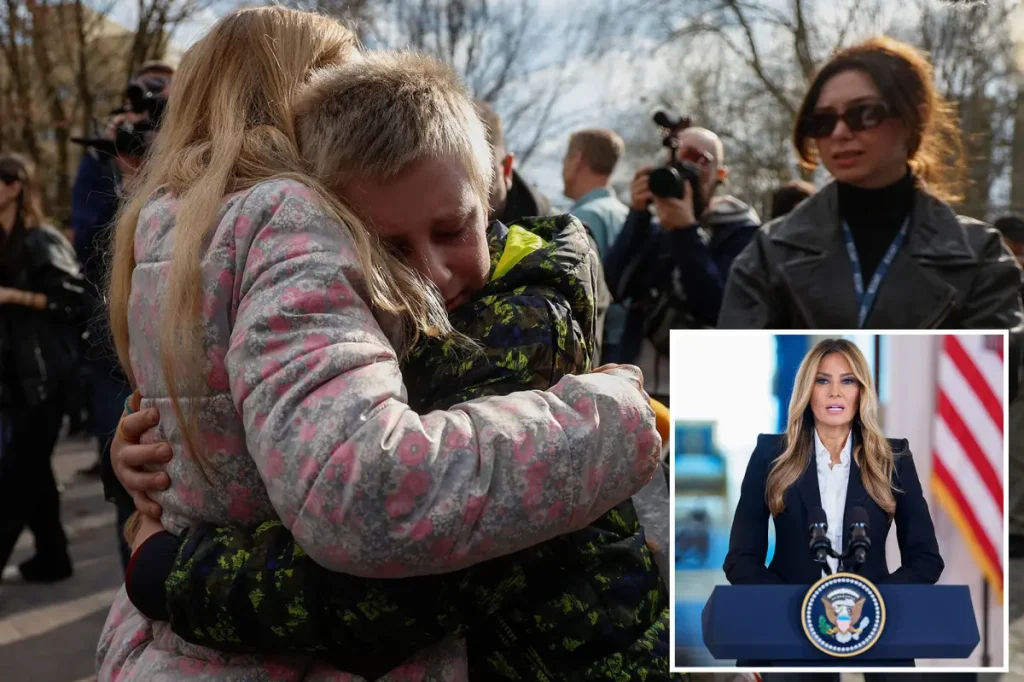 Five additional Ukrainian and Russian children are brought back together with their families, according to Melania Trump.