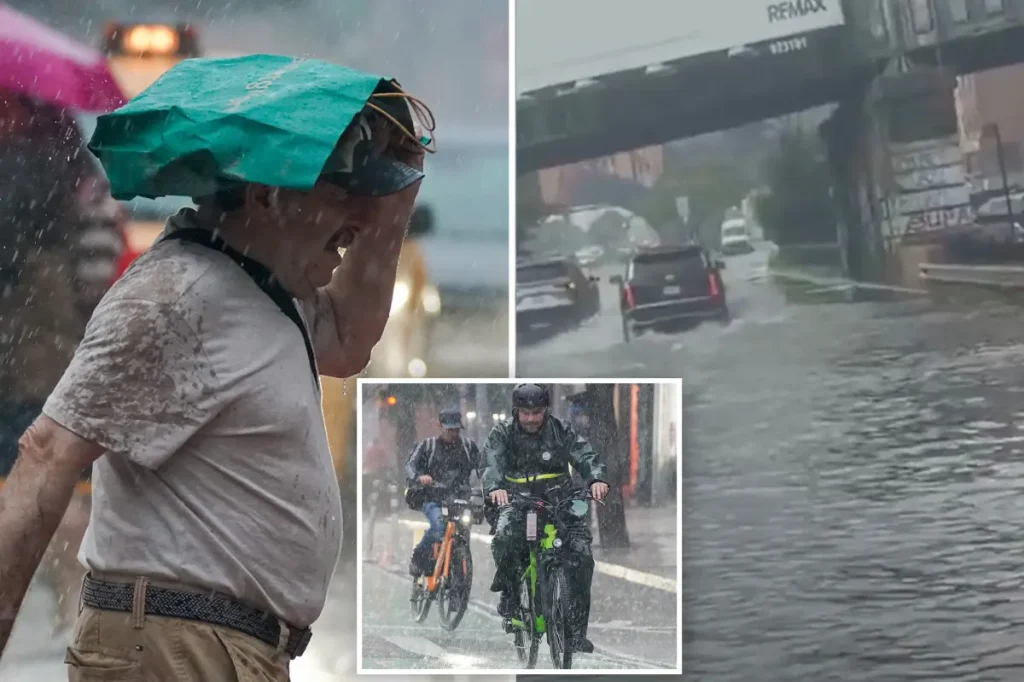Flash flood warnings issued for NYC as heavy rain causes airport flight delays