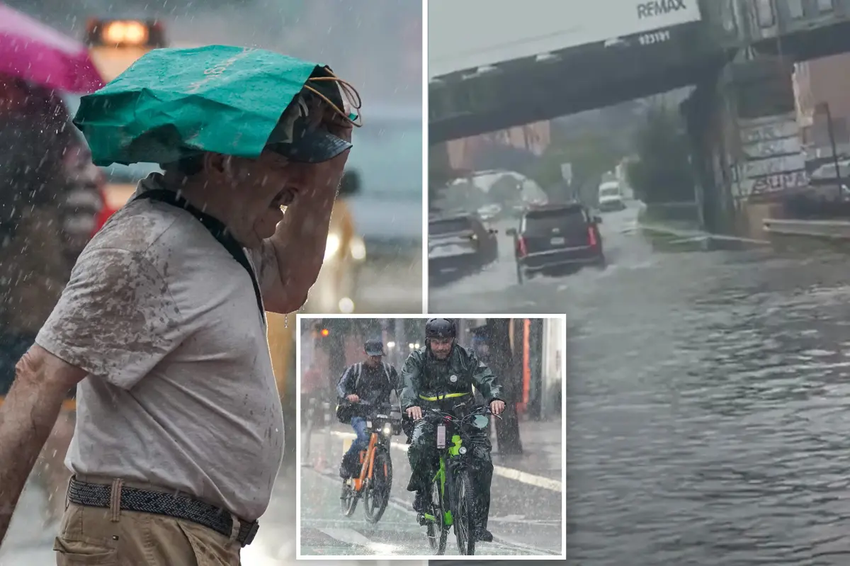 Flash flood warnings issued for NYC as heavy rain causes airport flight delays
