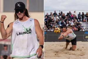 Former UCLA volleyball player who survived a shark bite aims for the 2028 Olympics