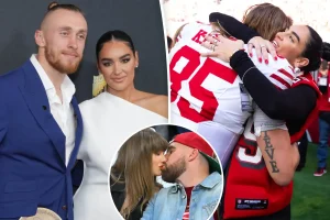 George and Claire Kittle discuss the wedding of Taylor Swift and Travis Kelce