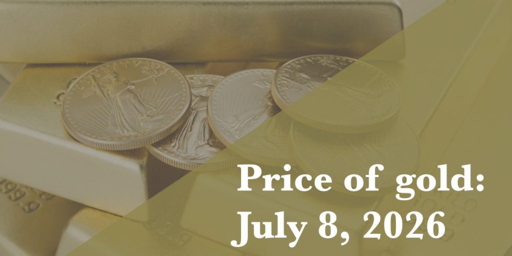 Gold price update as of July 8, 2026