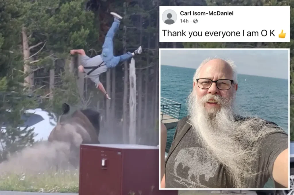 Grandfather thrown into the air by Yellowstone bison recovers from surgery — with an unexpected message for the creature
