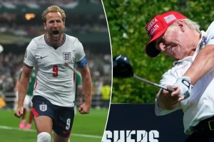 Harry Kane discusses golfing with President Trump.