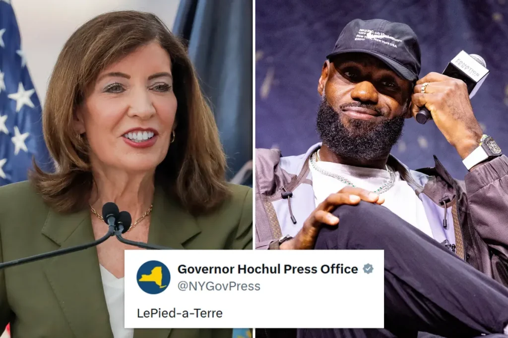 Hochul's group eagerly eyes the opportunity to tax LeBron James in an awkward social media post — but they might have jumped the gun.