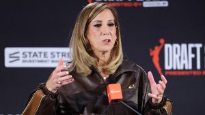 Host says WNBA Commissioner Cathy Engelbert called off interview as Caitlin Clark issue grows.