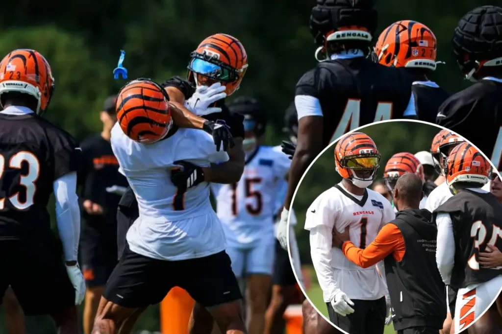 Ja'Marr Chase tosses teammate's helmet during intense Bengals altercation