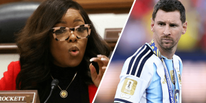 Jasmine Crockett claims that those who supported Argentina in the World Cup are racist.