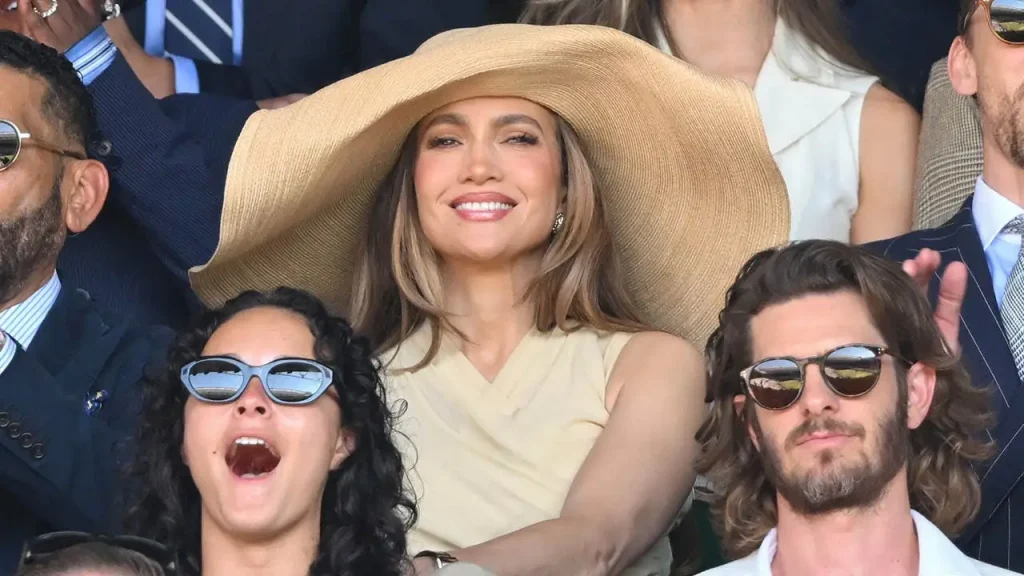 Jennifer Lopez's large Wimbledon hat draws criticism on social media