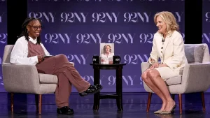 Jill Biden points out the unequal media treatment of Biden compared to Trump.