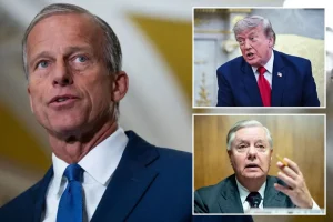 John Thune discusses possible progress on the SAVE America Act, spearheaded by Lindsey Graham.