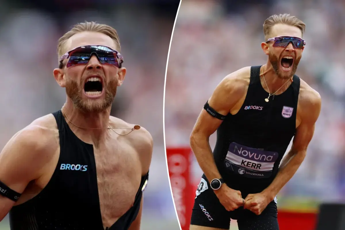 Josh Kerr marked his achievement of breaking a 27-year-old record for the fastest mile by enjoying his first beer in months.