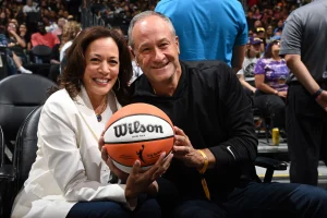 Kamala Harris goes to a Los Angeles Sparks game and delivers a dull, unmotivating speech to the team.