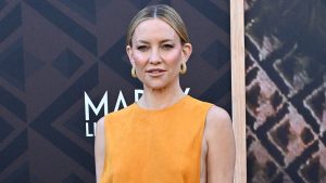 Kate Hudson displays various bikinis in a video from her family vacation in Greece.