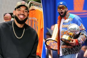 Knicks beloved player Karl-Anthony Towns promoting his book after a remarkable NBA championship season